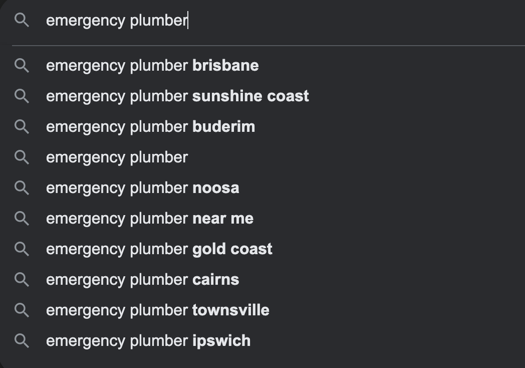 local search intent as seen in search results
